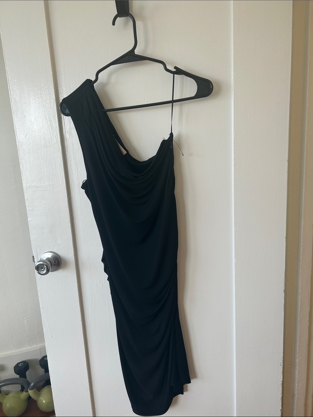 Black , one shoulder, Michael Kors dress